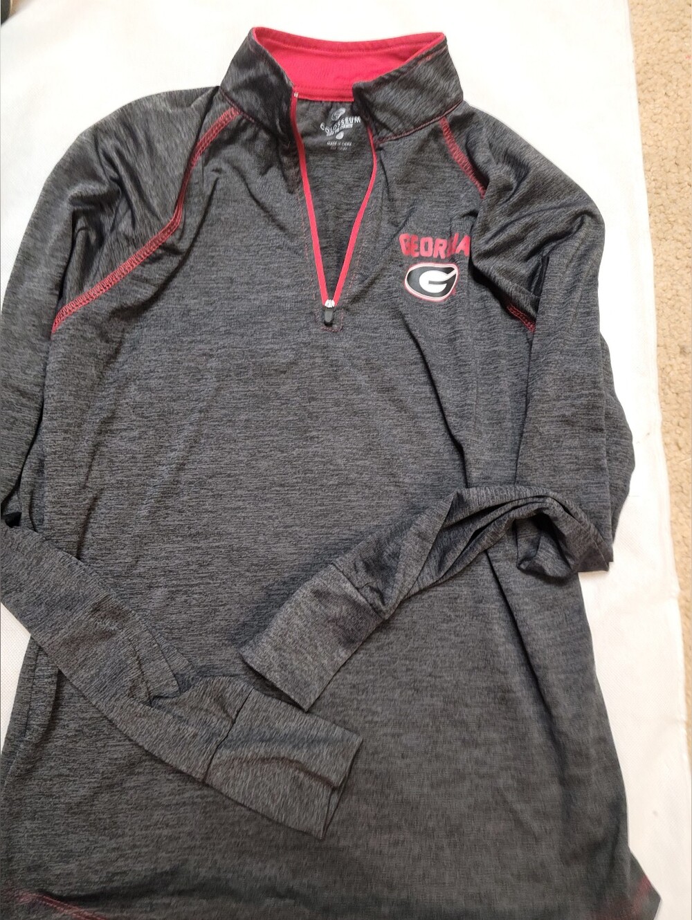 Uga georgia bulldog quarter zip lady's medium